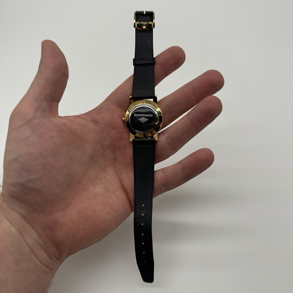 Movado Museum Classic Women's Watch Black Dial Gold Leather Band - Picture 3 of 4